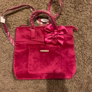 Juicy Couture pink velvet backpack purse